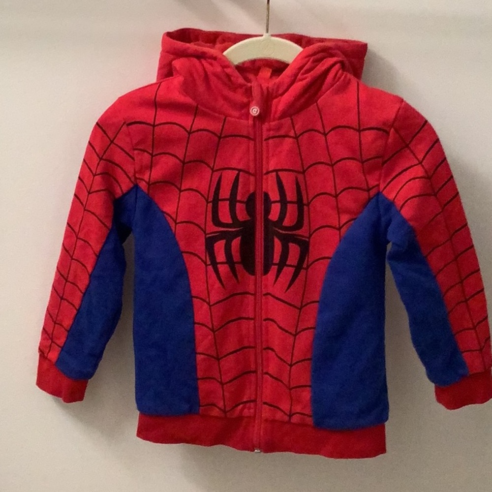 Marvel - Spider-Man Hooded Full-Zip Jacket - Boy’s Size 10 - Red/Blue/Black